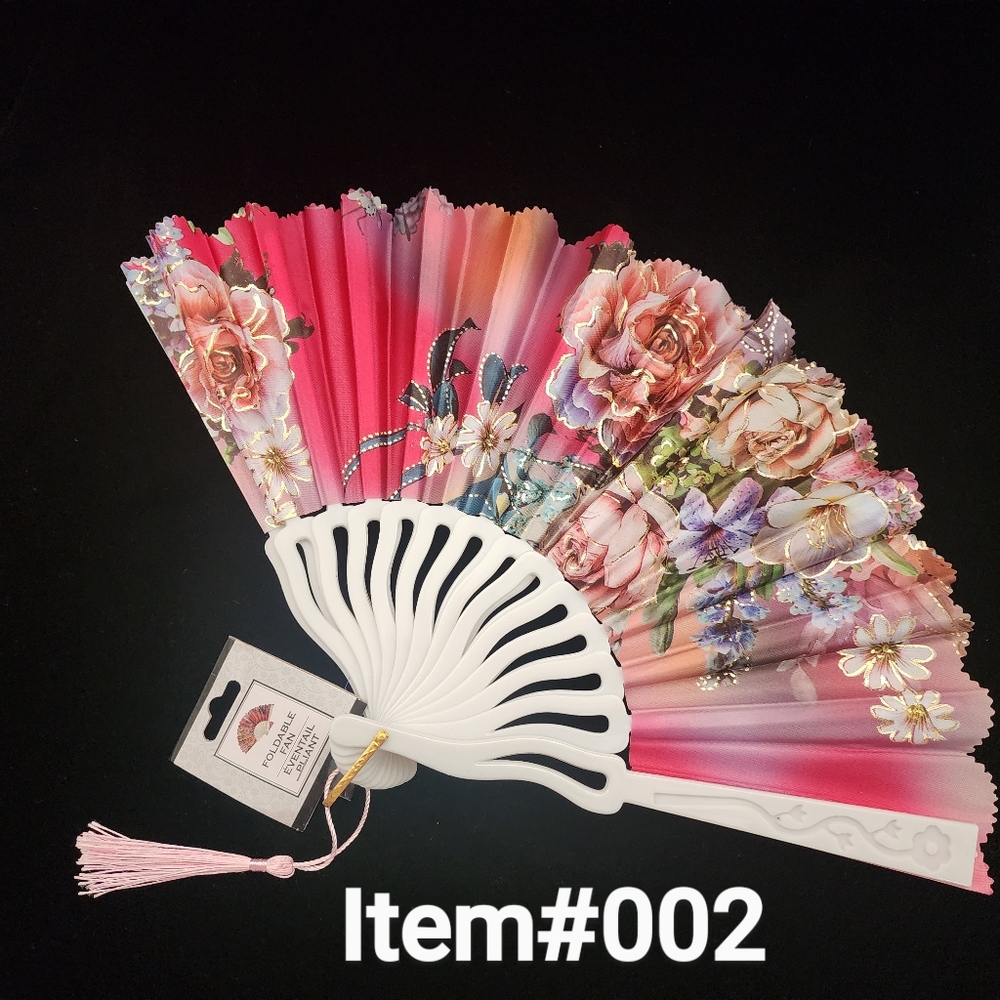 🔥SALE🔥BEAUTIFUL LADY'S DELUXE FOLDABLE HAND FAN W/STAND!!